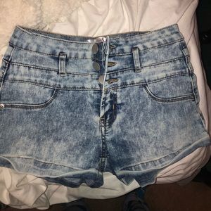 High Waisted Denim Shorts